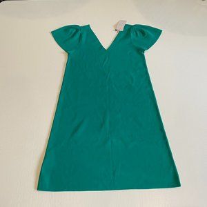 MANGO Green V-Neck Dress